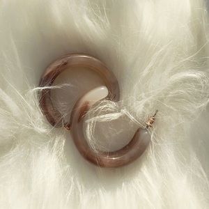 J. Crew Tortoise hoop earrings